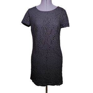 J. Crew Black Lace Pencil Dress Sz 4